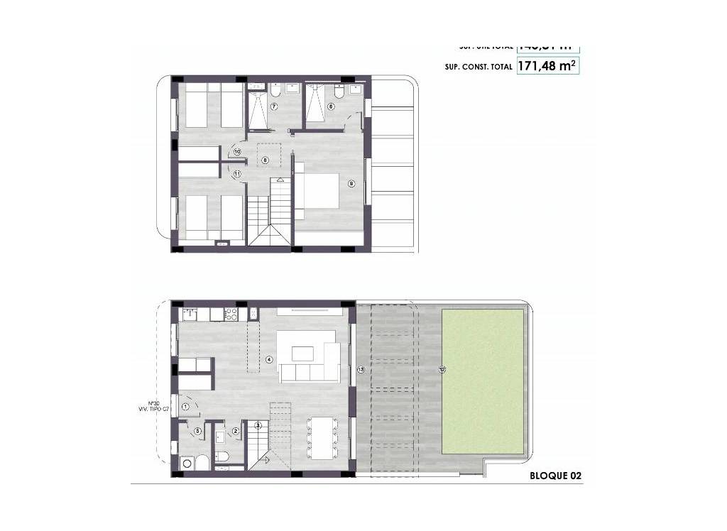 Nueva construcción  - Duplex - Monforte Del Cid - Alenda Golf